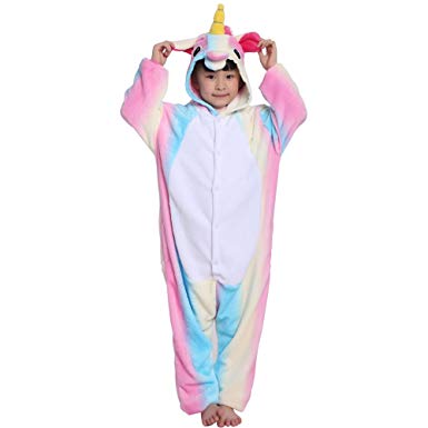 Pyjama licorne enfant arc en ciel