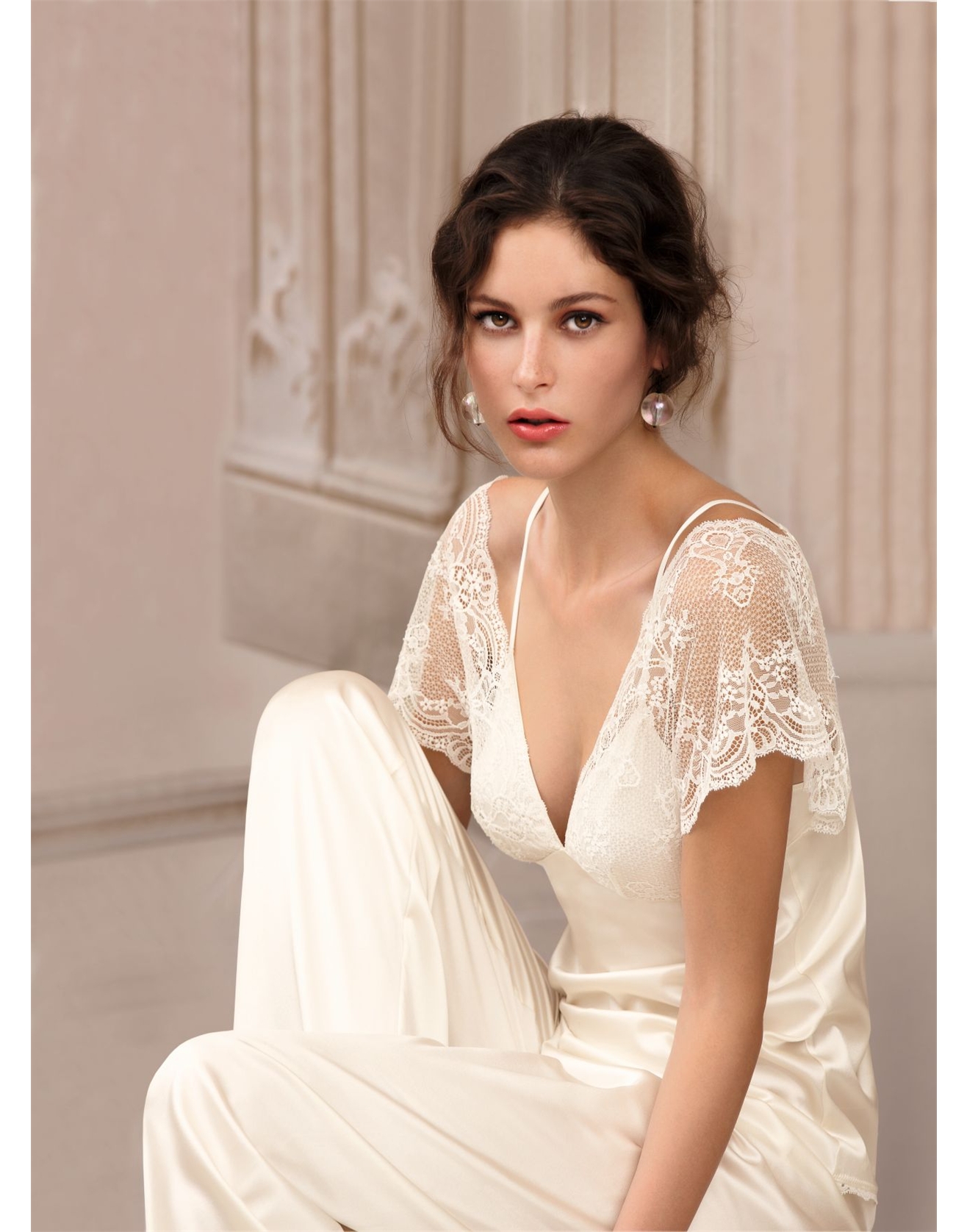 Pyjama femme coton dentelle