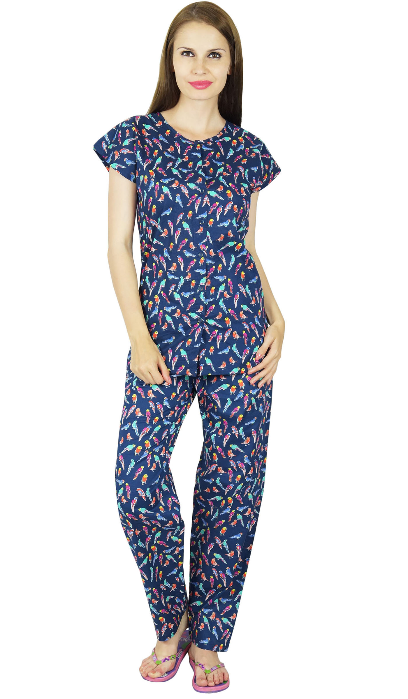 Pyjama chemise coton