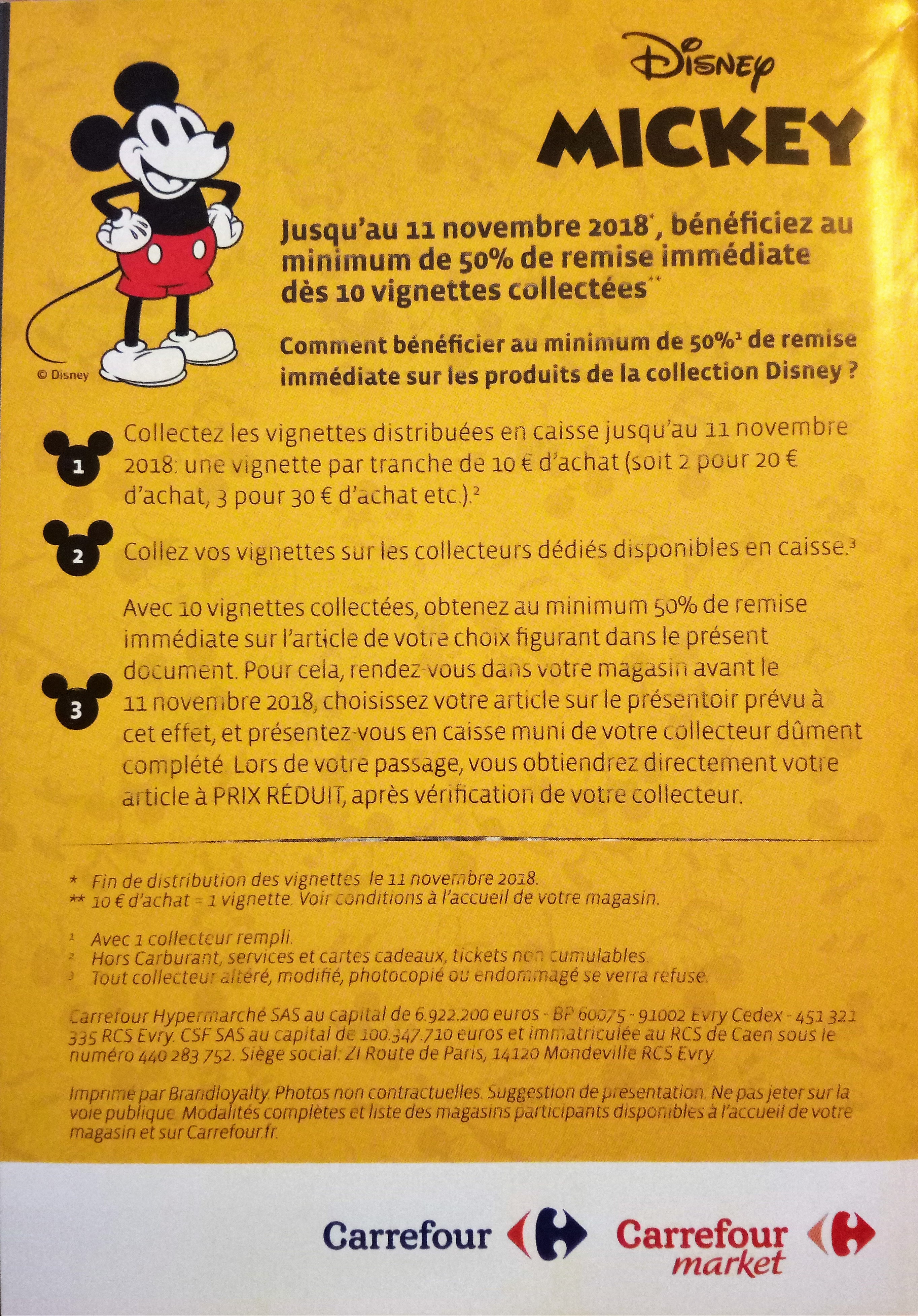 Pyjama mickey carrefour